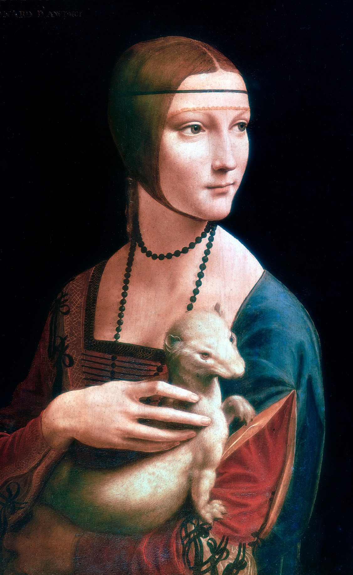 Gemälde Frau mit Wiesel